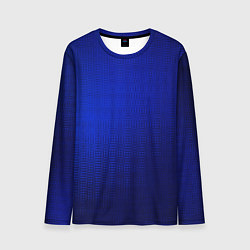 Лонгслив мужской Синий с затемнением текстура, цвет: 3D-принт