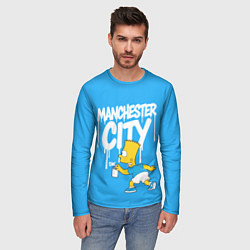Лонгслив мужской Граффити Манчестер Сити и Барт Симпсон, цвет: 3D-принт — фото 2