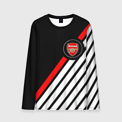 Лонгслив мужской Арсенал геометрия полосы, цвет: 3D-принт