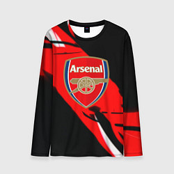Мужской лонгслив Арсенал геометрия полосы краски