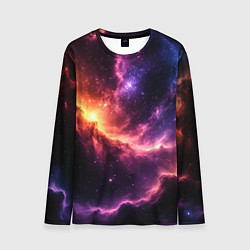 Лонгслив мужской Фантастические космические туманы, цвет: 3D-принт