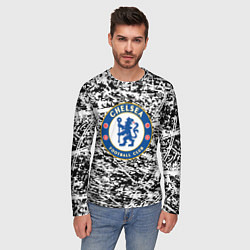 Лонгслив мужской Челси штрихи красок, цвет: 3D-принт — фото 2