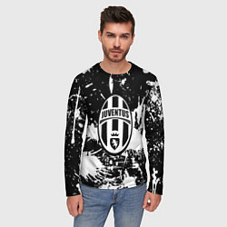 Лонгслив мужской Ювентус краски всплеск, цвет: 3D-принт — фото 2