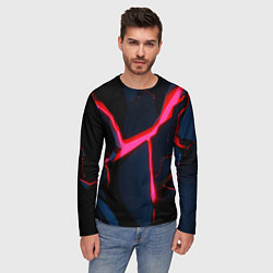 Лонгслив мужской Neon glow, цвет: 3D-принт — фото 2