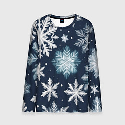 Лонгслив мужской Снежное небо, цвет: 3D-принт