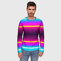 Лонгслив мужской Color neon, цвет: 3D-принт — фото 2