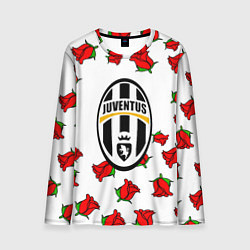 Мужской лонгслив Ювентус розы текстура