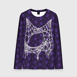 Лонгслив мужской Хэллоуин - Паутина, цвет: 3D-принт