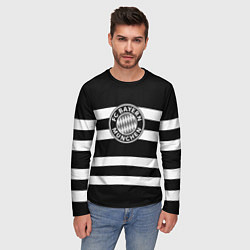Лонгслив мужской Bayern Mnchen волны, цвет: 3D-принт — фото 2