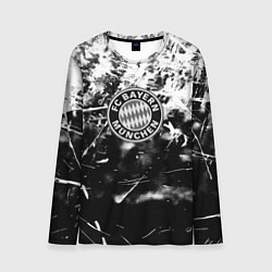 Лонгслив мужской Bayern Mnchen черно белая бумага, цвет: 3D-принт