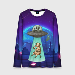 Мужской лонгслив Инопланетяне похищают корову