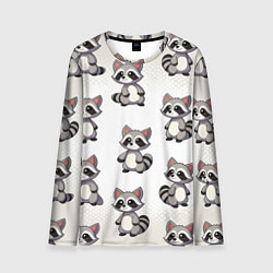 Лонгслив мужской Много енотов, цвет: 3D-принт