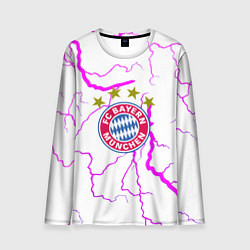 Лонгслив мужской Бавария Мюнхен неоновые молнии, цвет: 3D-принт