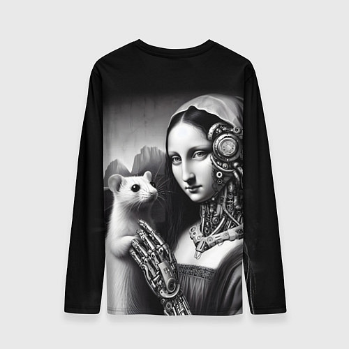 Мужской лонгслив Cecilia Gallerani - the lady with the ermine cyber / 3D-принт – фото 2