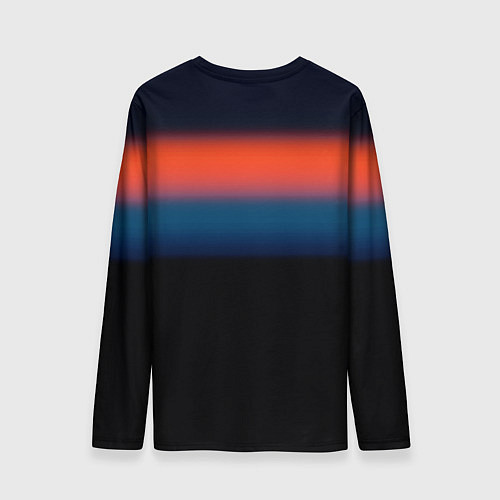 Мужской лонгслив На бога надейся сине-красный арт / 3D-принт – фото 2