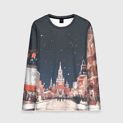Лонгслив мужской Праздничная ночь в Москве, цвет: 3D-принт
