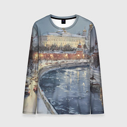 Лонгслив мужской Новогодние праздники в Москве, цвет: 3D-принт