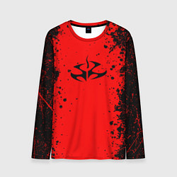 Лонгслив мужской Эмблема hitman на красном фоне, цвет: 3D-принт
