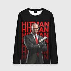 Мужской лонгслив Хитман скрестив руки