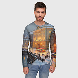 Лонгслив мужской Предновогодний Санкт-Петербург, цвет: 3D-принт — фото 2
