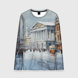 Лонгслив мужской Зимний Питер красками, цвет: 3D-принт