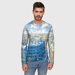 Лонгслив мужской Зимний утренний Питер, цвет: 3D-принт — фото 2