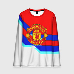 Лонгслив мужской Манчестер Юнайтед полосы геометрия, цвет: 3D-принт