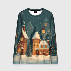 Мужской лонгслив Сказочный Новогодний городок