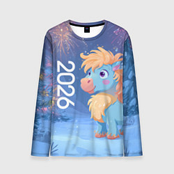 Мужской лонгслив Милая лошадка 2026