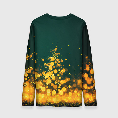 Мужской лонгслив Новогодние елочки из боке / 3D-принт – фото 2