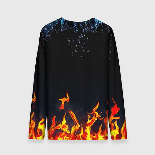 Мужской лонгслив Манчестер Юнайтед лёд и огонь / 3D-принт – фото 2