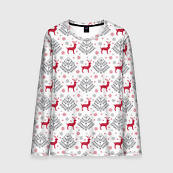 Мужской лонгслив Олени среди елей