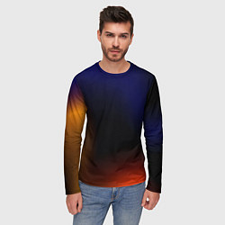Лонгслив мужской Color black red blue, цвет: 3D-принт — фото 2