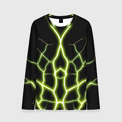 Мужской лонгслив Color green black