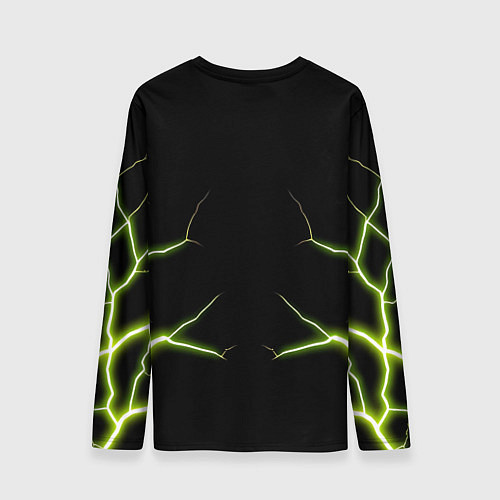 Мужской лонгслив Color green black / 3D-принт – фото 2
