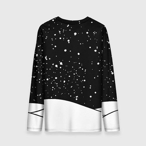 Мужской лонгслив Пингвин в шапке Санты / 3D-принт – фото 2