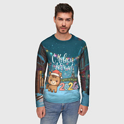 Лонгслив мужской Новогодняя лошадка 2026 год, цвет: 3D-принт — фото 2