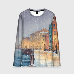 Мужской лонгслив Санкт-Петербург - снегопад