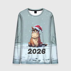 Лонгслив мужской Уставшая лошадка 2026, цвет: 3D-принт