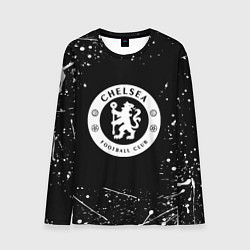 Мужской лонгслив Челси белые краски всплеск