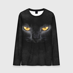 Лонгслив мужской Черная кошка, цвет: 3D-принт