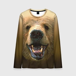 Лонгслив мужской Взгляд медведя, цвет: 3D-принт