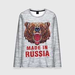 Лонгслив мужской Bear: Made in Russia, цвет: 3D-принт