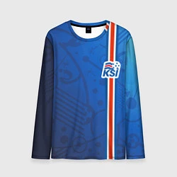 Лонгслив мужской Сборная Исландии по футболу, цвет: 3D-принт