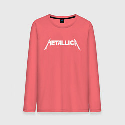 Лонгслив хлопковый мужской Metallica, цвет: коралловый