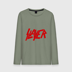 Лонгслив хлопковый мужской Slayer, цвет: авокадо