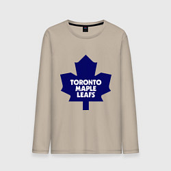 Лонгслив хлопковый мужской Toronto Maple Leafs, цвет: миндальный