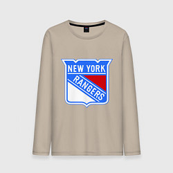 Лонгслив хлопковый мужской New York Rangers, цвет: миндальный