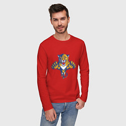 Лонгслив хлопковый мужской Florida Panthers, цвет: красный — фото 2