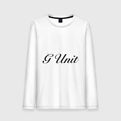 Лонгслив хлопковый мужской G unit, цвет: белый